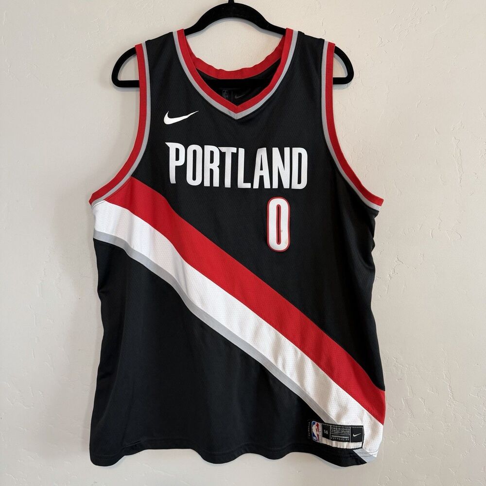 Nike Portland Trail Blazers Damian Lillard Authentic Jersey Sz XXL Nba Mens